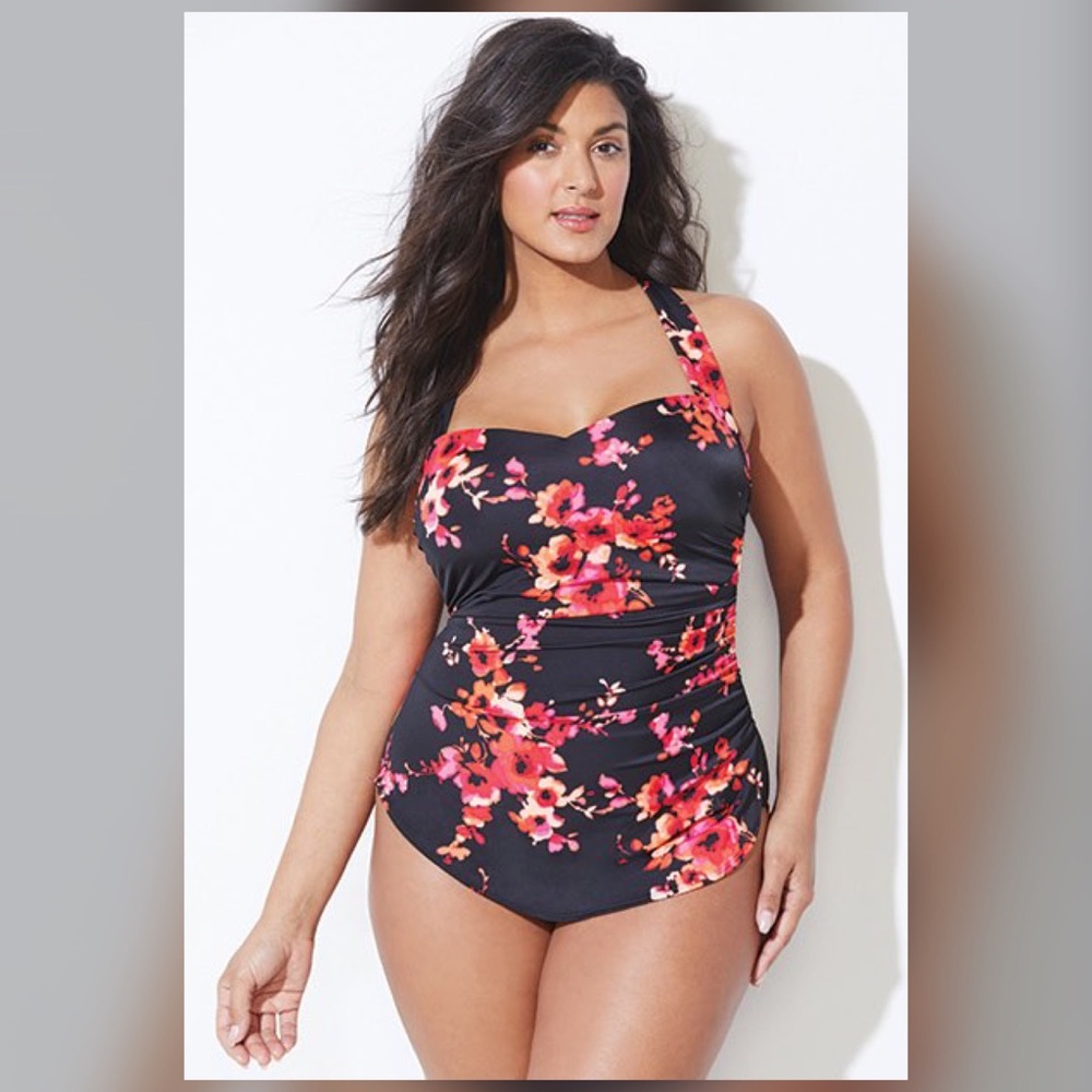 Poppy Print Bathing Suit